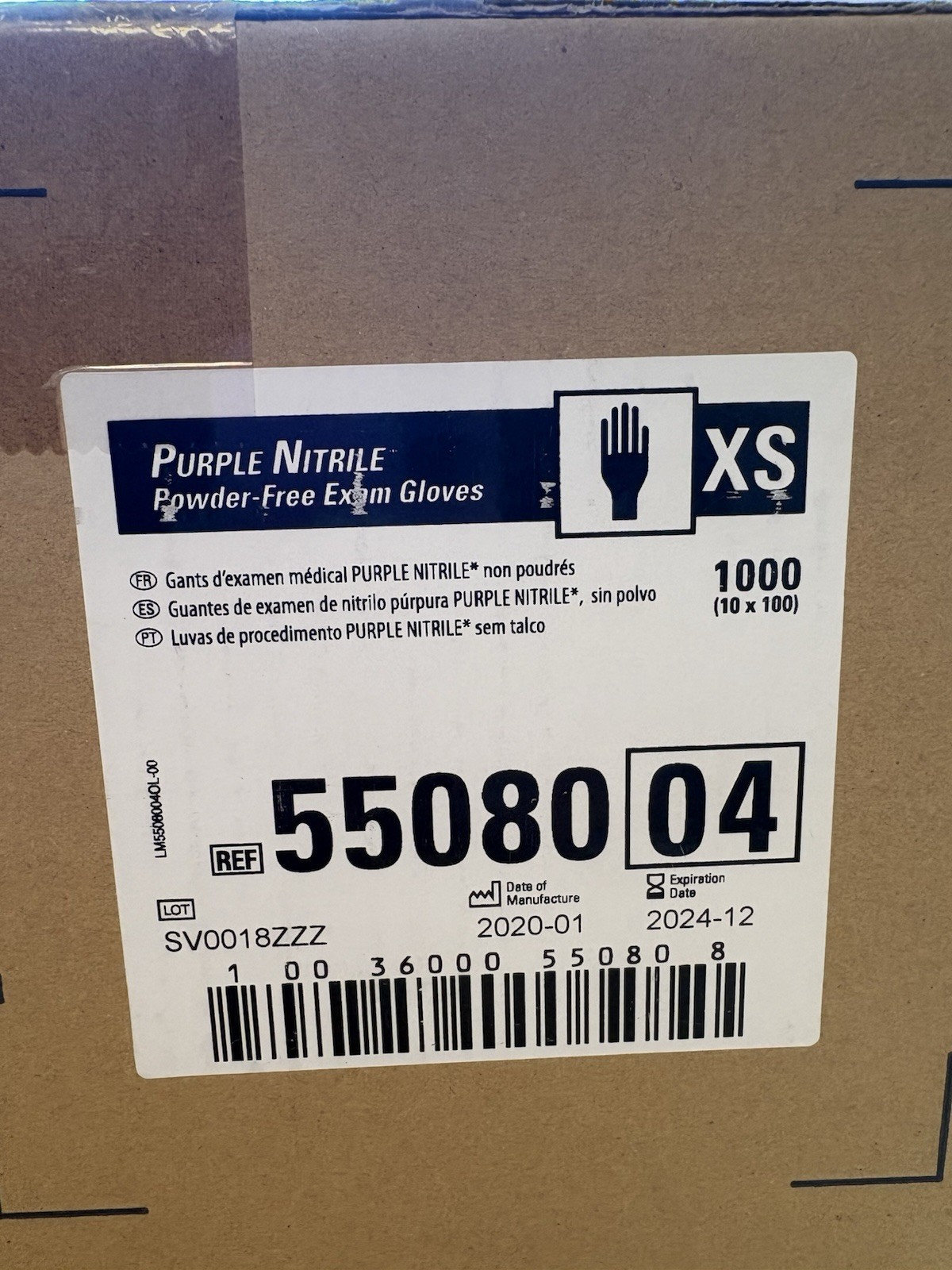Kimberly-Clark Professional Purple Nitrile Powder-Free Exam Gloves, 55080