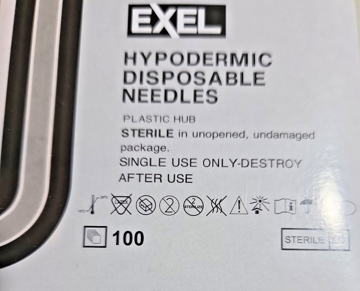 1.5 inch 22G Disposable Lab Dispensing Needles Pack of 100 Individual Sterile