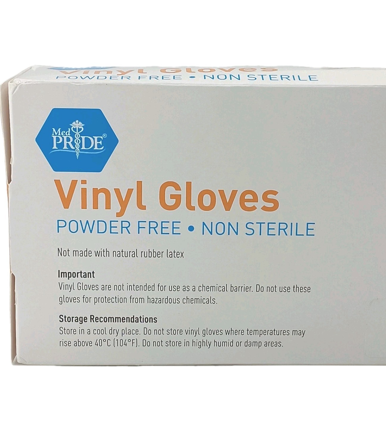 Medpride Vinyl Gloves Rubber Latex Free – 100 Count – Small