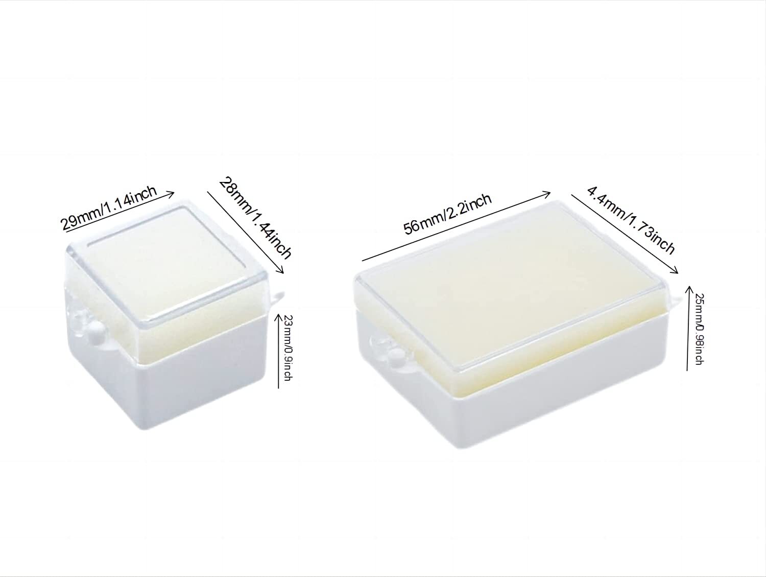 10pcs 1 inch Denture Case Dental Crown Box Teeth Storage Sponge Case Box