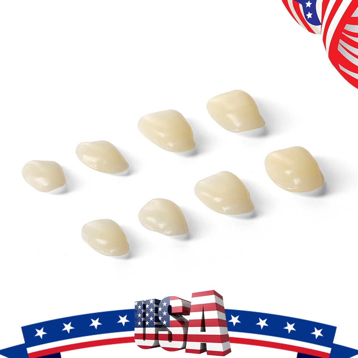 Dental Teeth Veneers Whitening Resin Anterior Upper Temporary Crowns A2 Nature