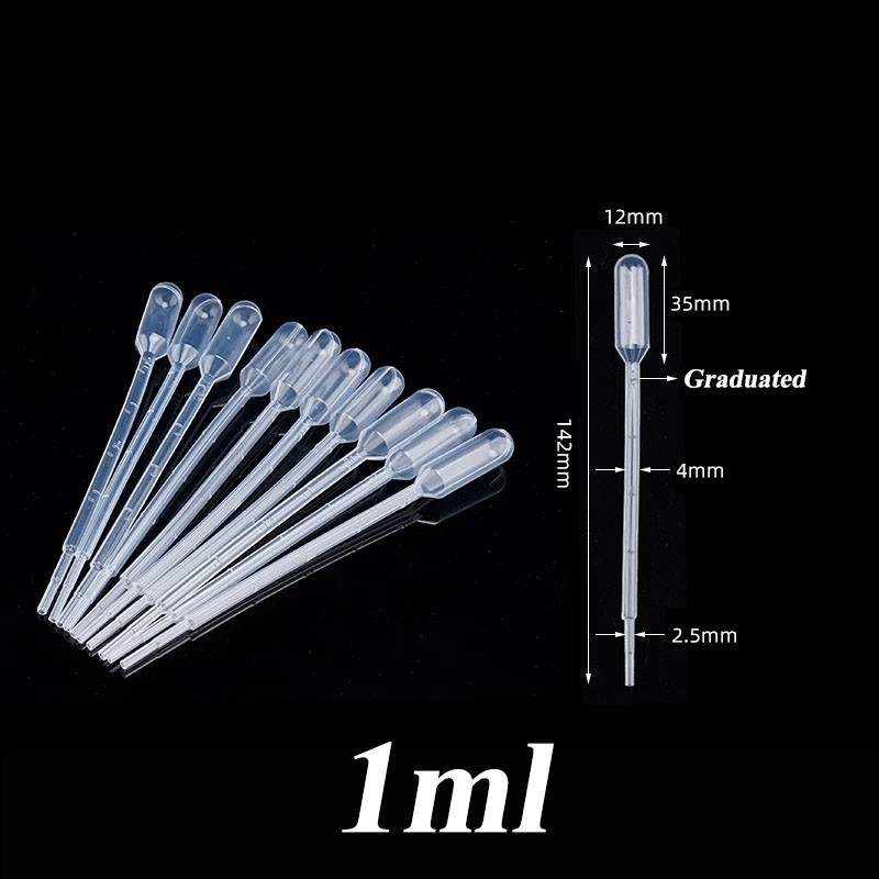 1/2/3/5/10ml Disposable Graduated Plastic Pipettes Dropper Transfer Oils Perfume
