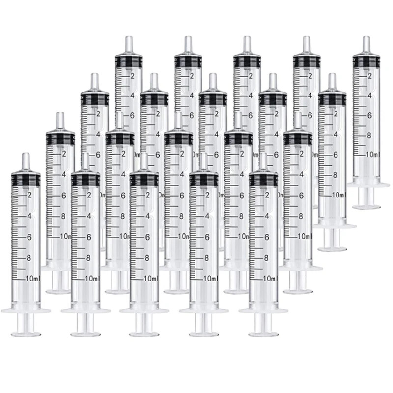 2-20Pcs 1ml-10ml Plastic Reusable Nutrient Hydroponics Syringe For Measuring