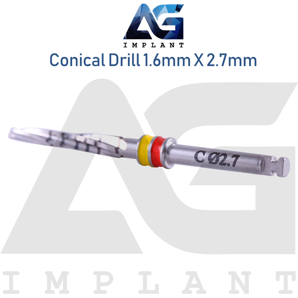 10 Conical Drills Set External Irrigation Tools Dental Drill Instrument 16mm