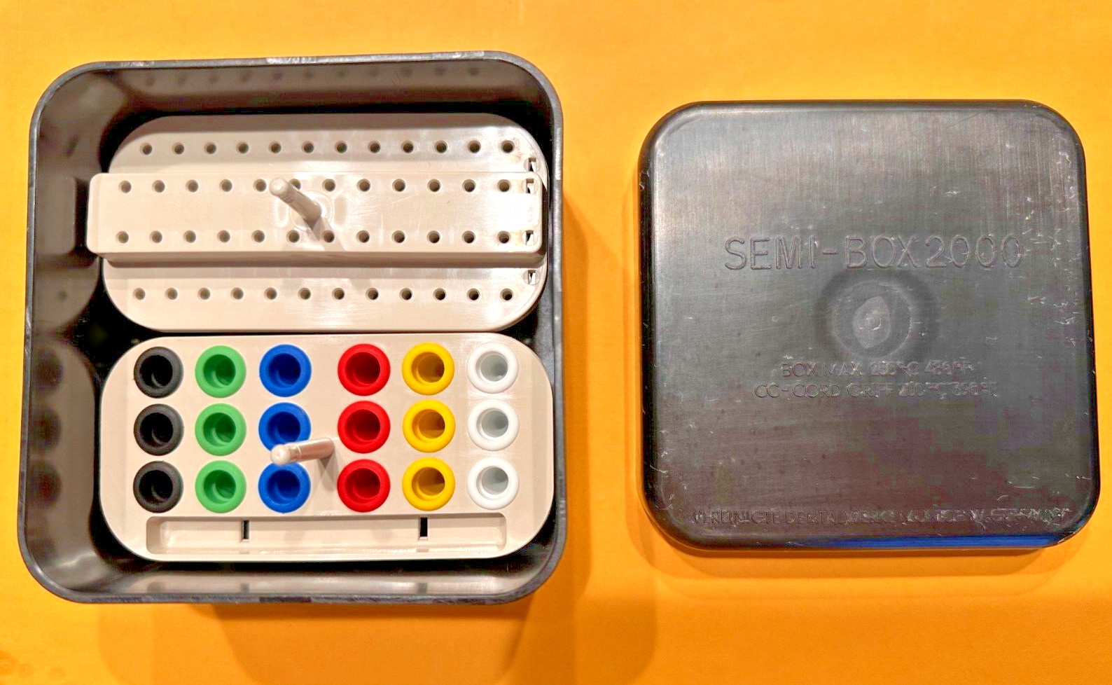 Dental Endo Organizer 48 Holes + Gutta. VDW SEMI-BOX 2000. VDW Germany