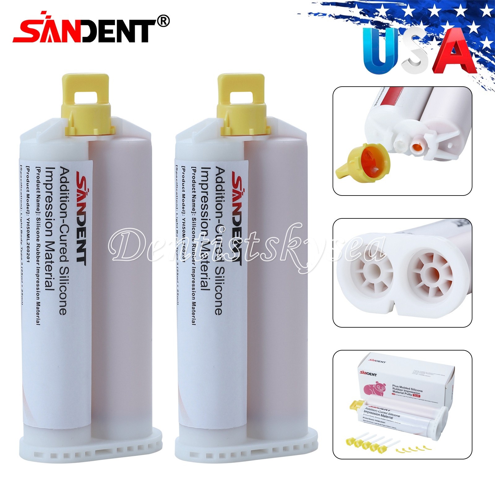 1-10 Dental Hygiene Prophy Handpiece 4:1 Straight Nose Motor 4H FreeShip