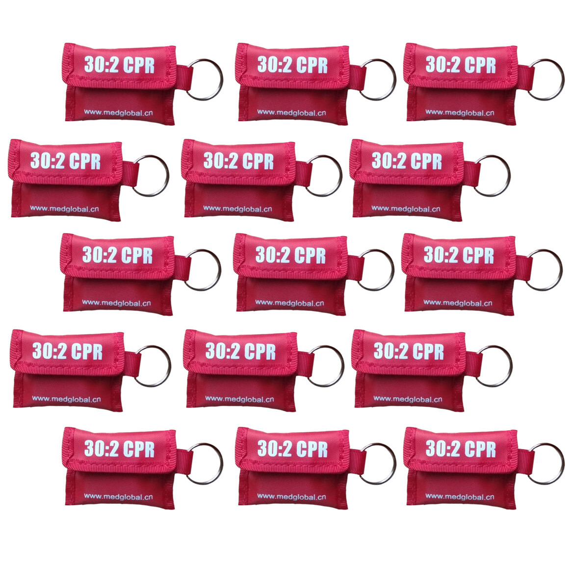 10 pcs New 30:2 CPR Mask Face Shield With Keychain-One-way Valve For First Aid