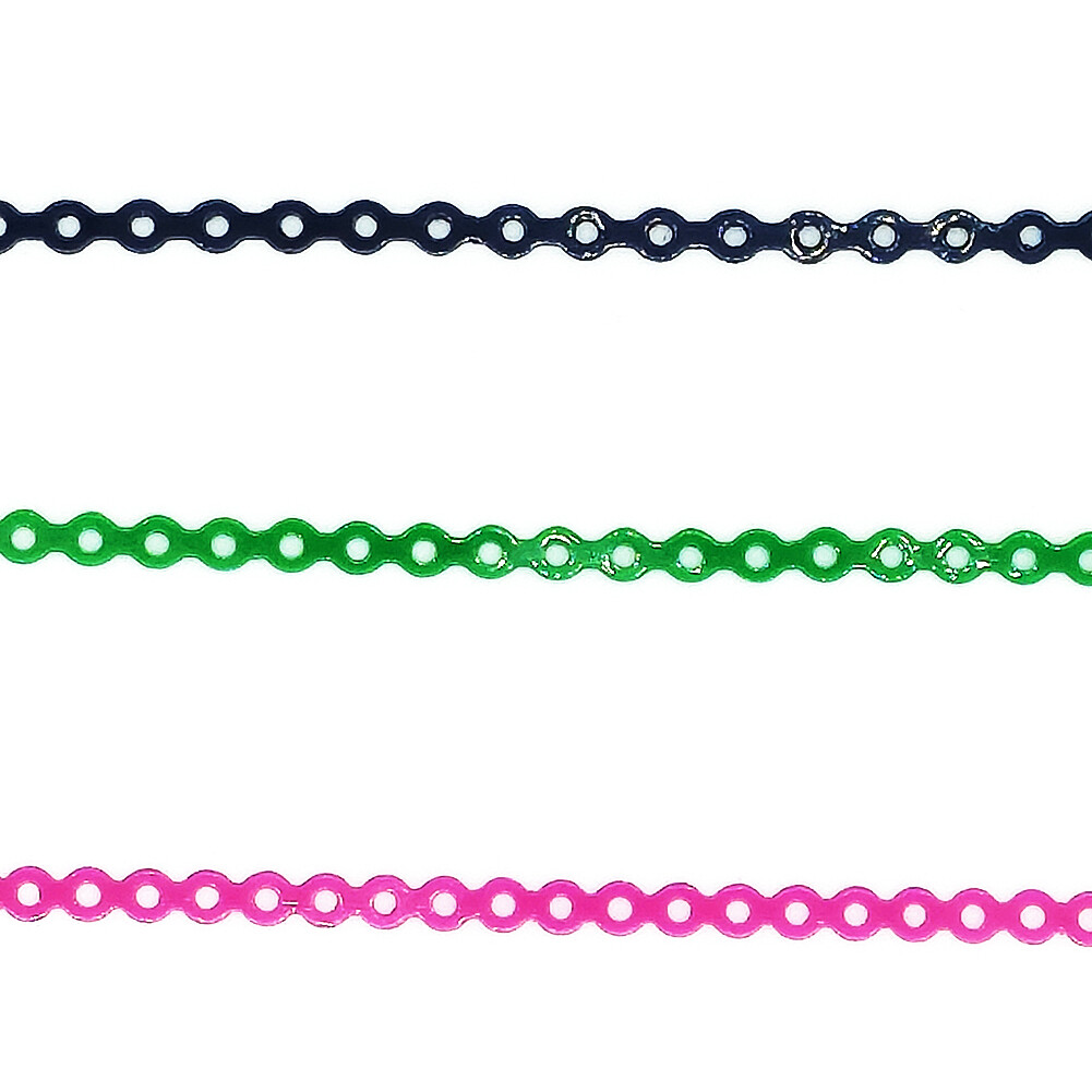 Dental Orthodontic Power Chains Elastic Braces Rubber Bands Short Long Closed