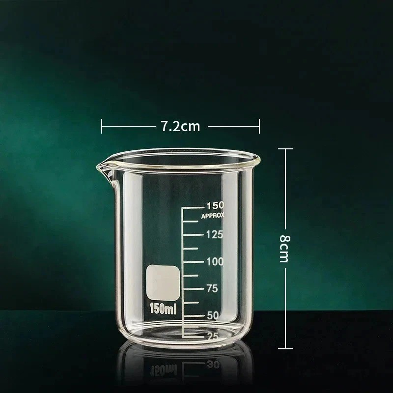 50/100/150/250/500/1000ml High Borosilicate Glass Measuring Cup Clear Scale Cup