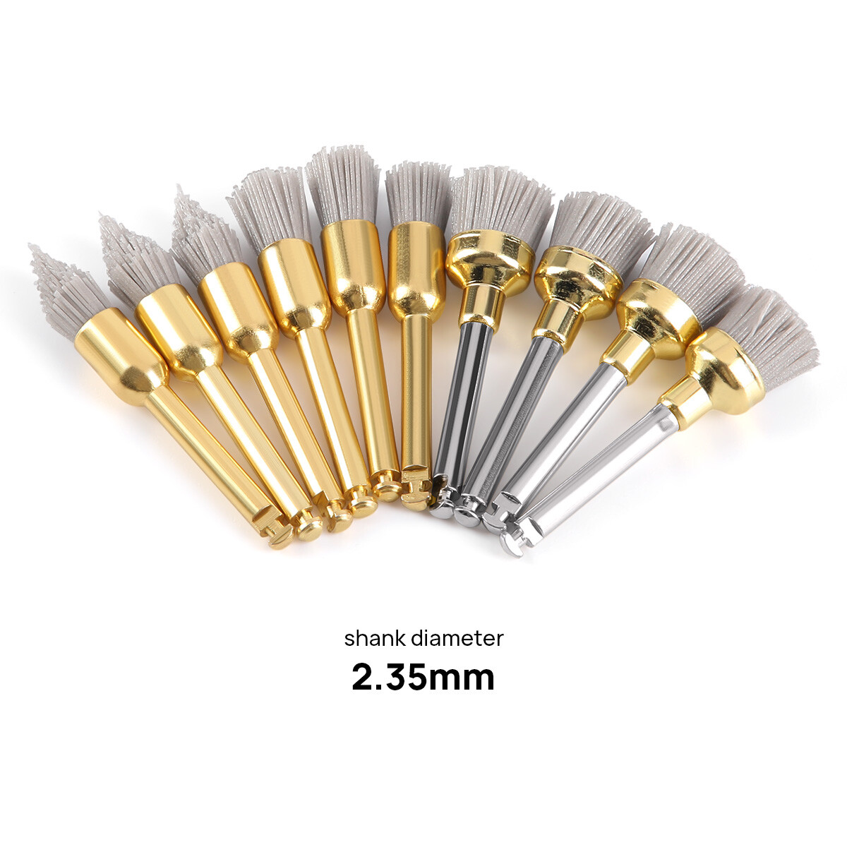 Dental Latch Type RA Polishing Brush Flat/Sharp/Bowl for Contra Angle Handpiece