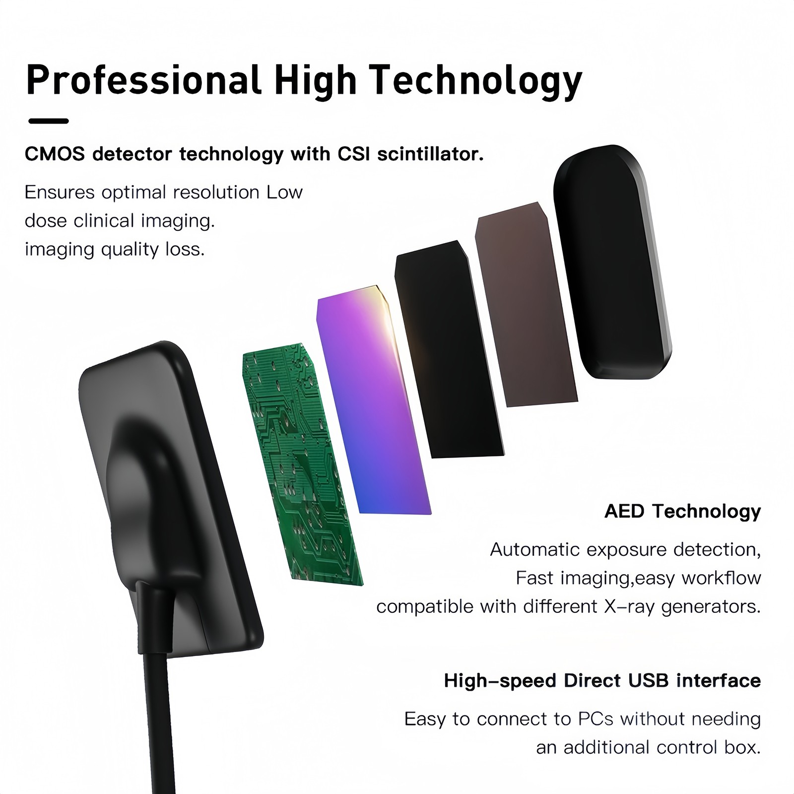 Dental X Sensor ray Digital Sensor Rayos Digital Imaging System Size 1 + Holder