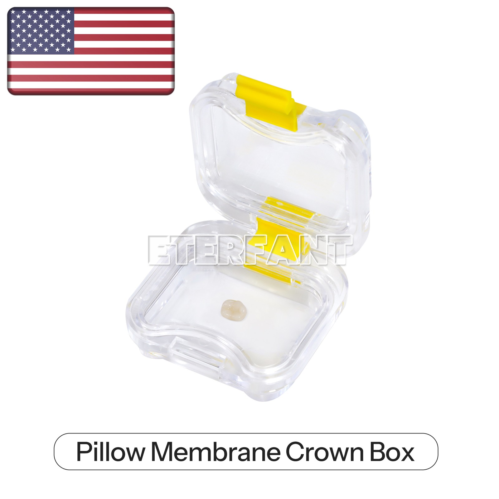 ETERFANT 100pcs Dental Crown and Bridge Pillow Box with Storage Display Box