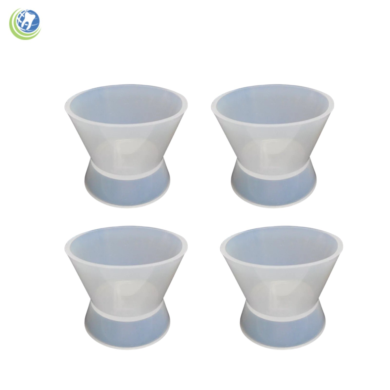 4 X DENTAL LAB FLEXIBLE SILICONE DAPPEN DISH MIXING BOWL CUP 30ml