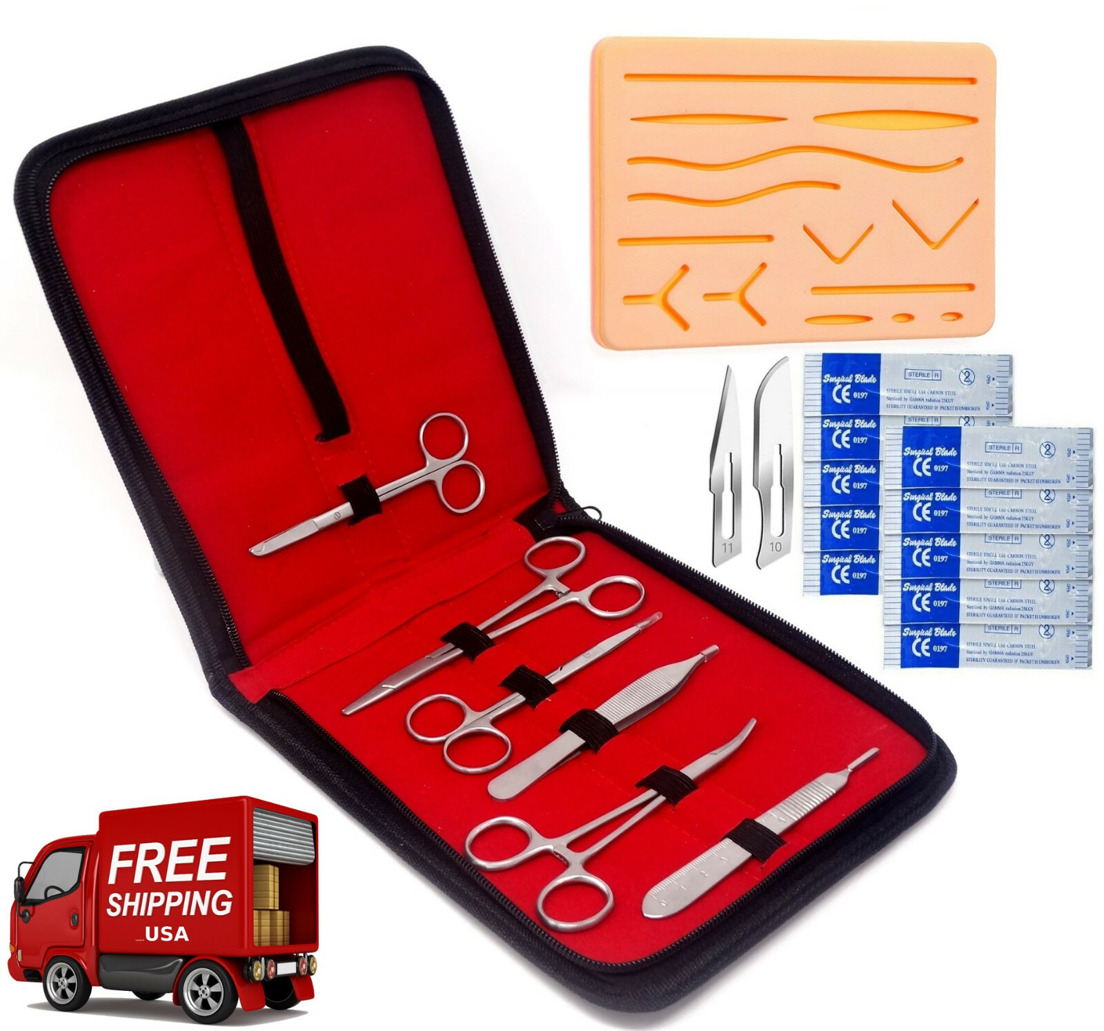 27 piece Practice Suture kit for Medical and Veterinary Student Training