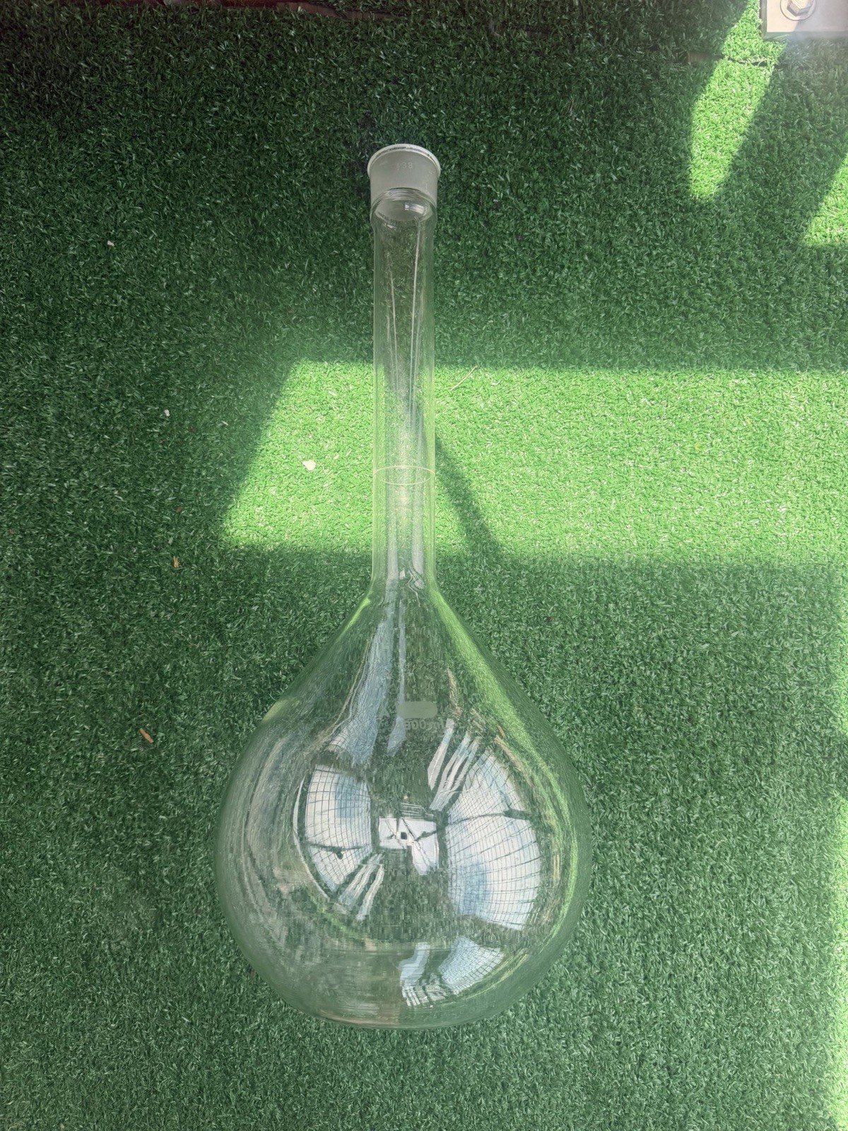 CORNING PYREX Glass 4000mL 4L Class A Volumetric Flask No Stopper