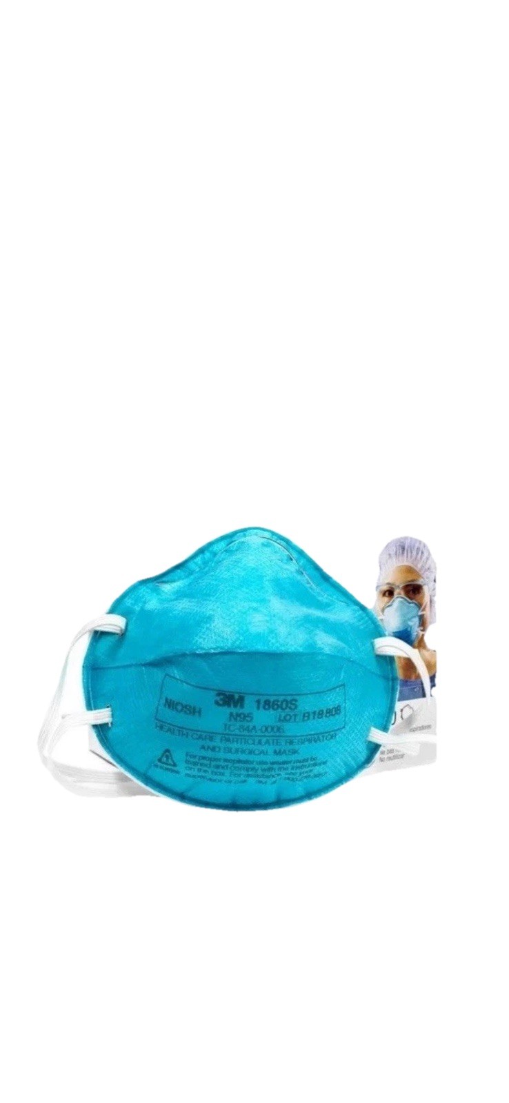 3M 1860S N95 Respirator Mask Case of 120 Small Size NIOSH, Surgical & Respirator