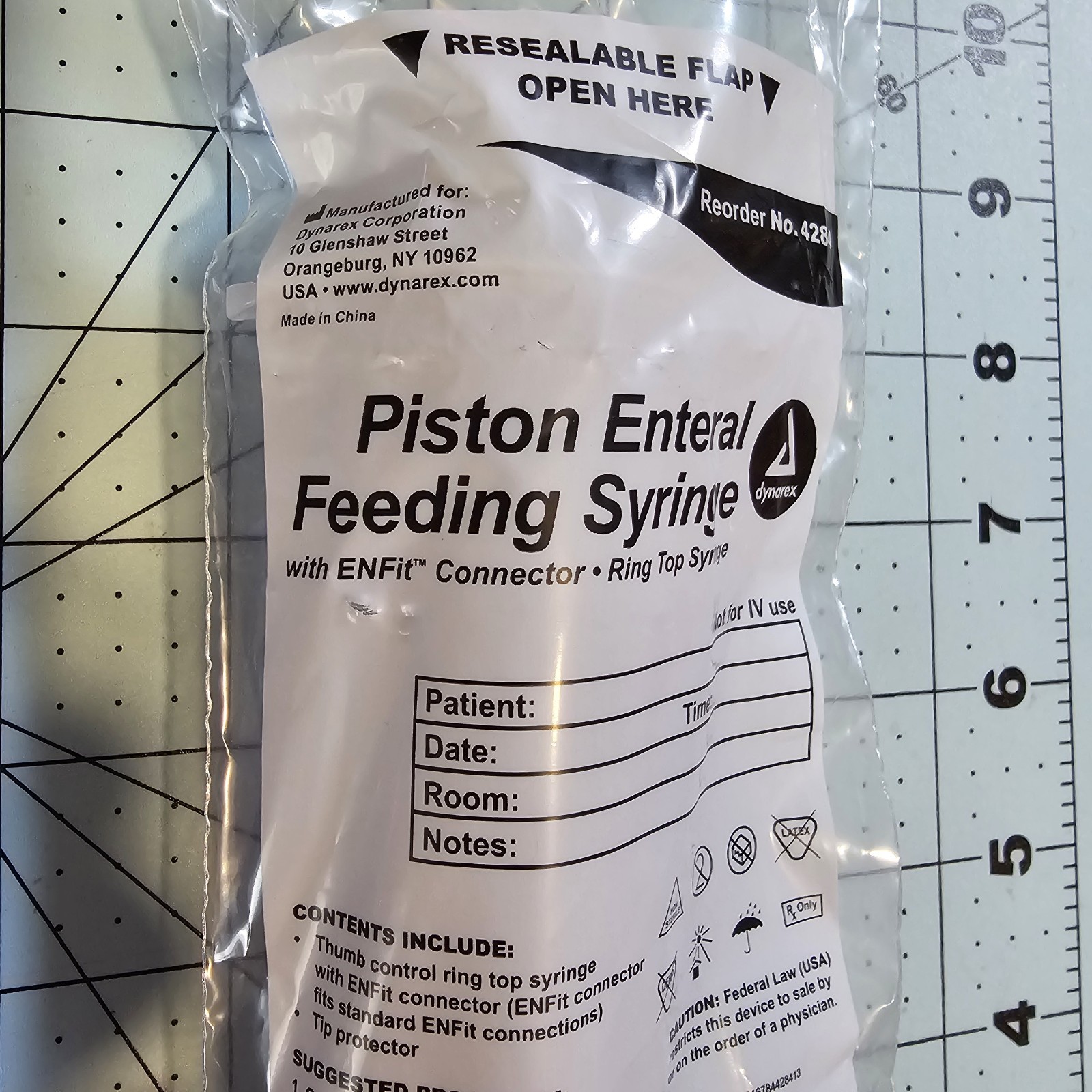 Syringe Enfit Enteral – 60 cc (mL) Feeding Syringe Enfit Connector / 2 per F/S