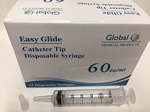 Qty 50 60cc Catheter Tip Syringe NO NEEDLE with Covers Individually Sealed
