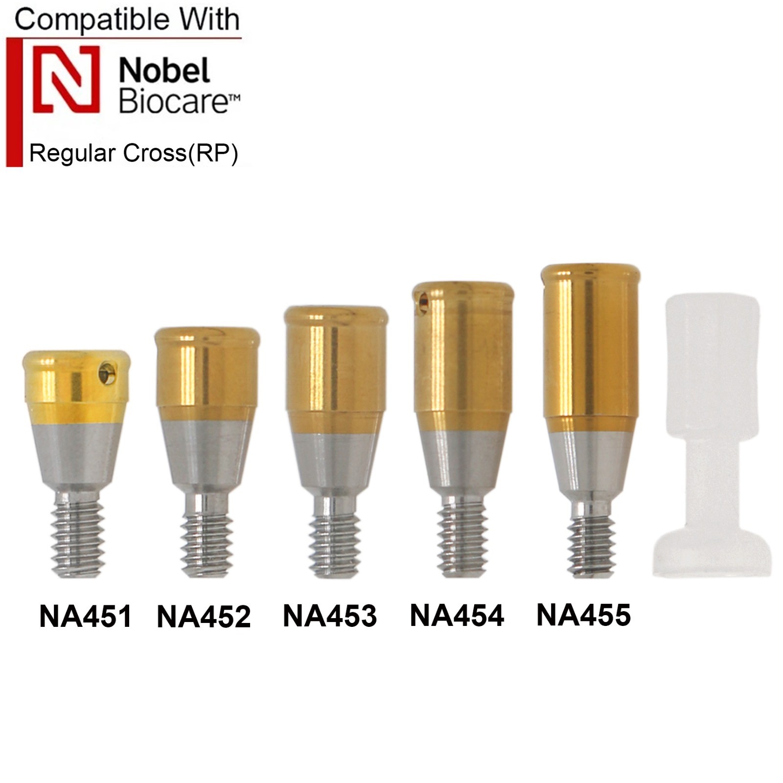 US Locator Attachment Abutment Conical NP/RP & Male Cap Inserts For Nobel Active