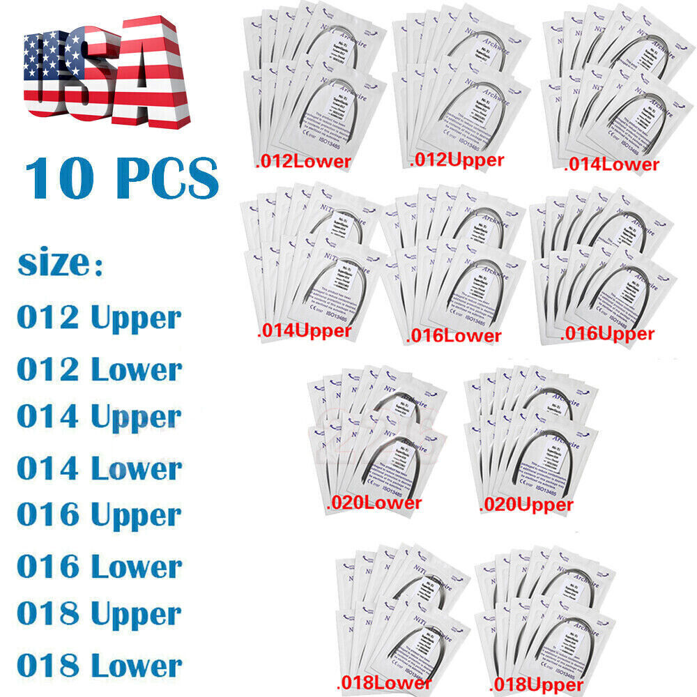 Dental Orthodontic Bracket Roth MBT 022 /Round NiTi Arch Wire/ Ligature Tie BA