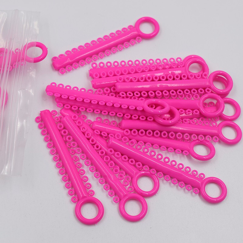 1040Pcs Dental Ligature Rubber Ties Orthodontic Elastic Bands Braces 6 Color
