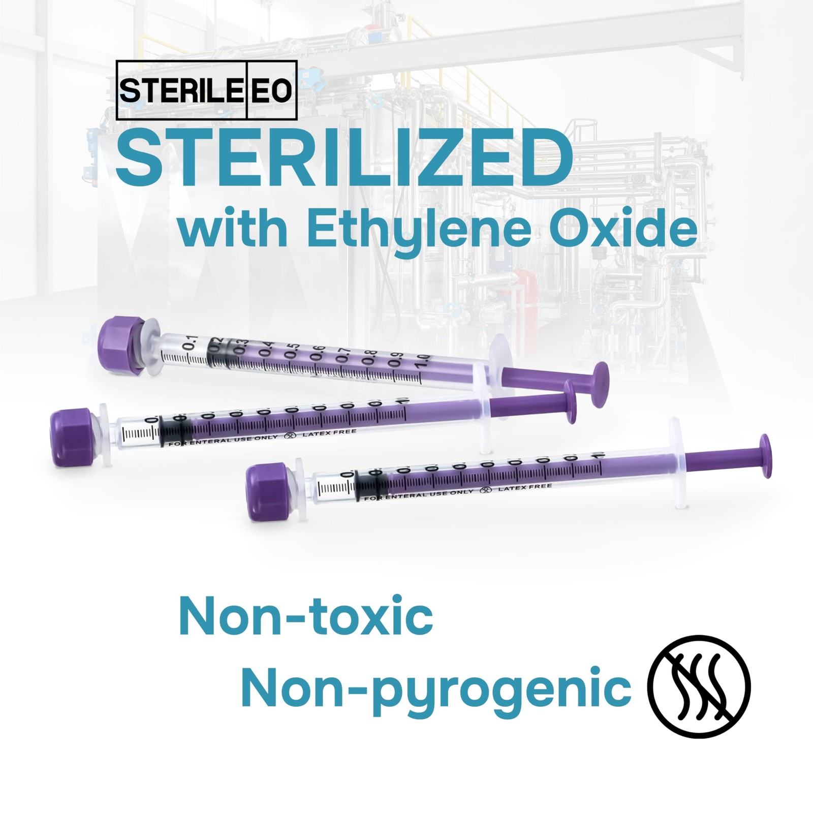 ONE-CARE Lab ENFit Syringe 1ml with Mounted Cap, Transparent
