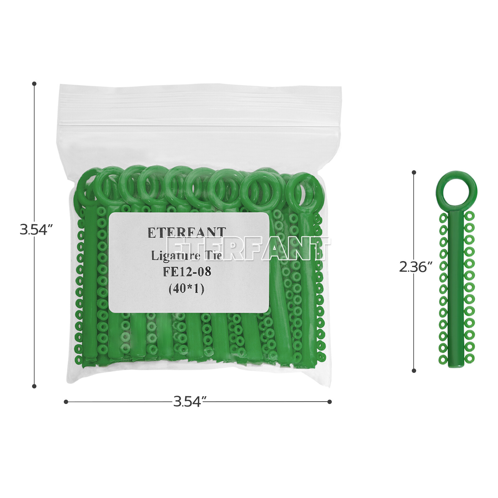 1040PCs ETERFANT Dental Ortho Ligature Ties Elastic Rubber Bands 18 Colors