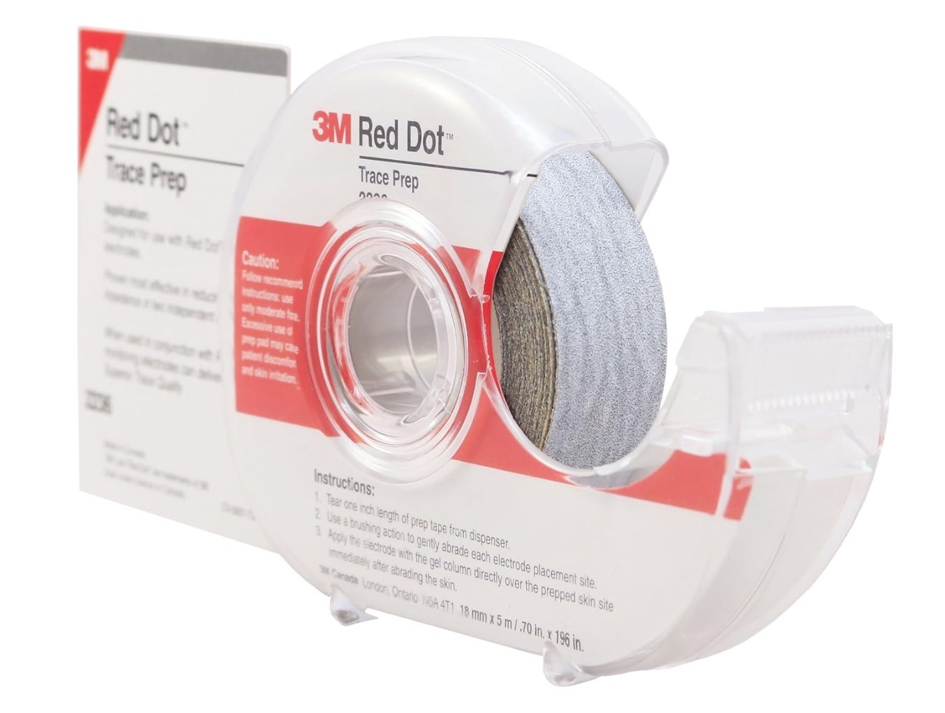 ⭐ New 3M Red Dot Trace Skin Prep Roll with Dispenser, 3/4″ x 196, 18mm x 5 Meter