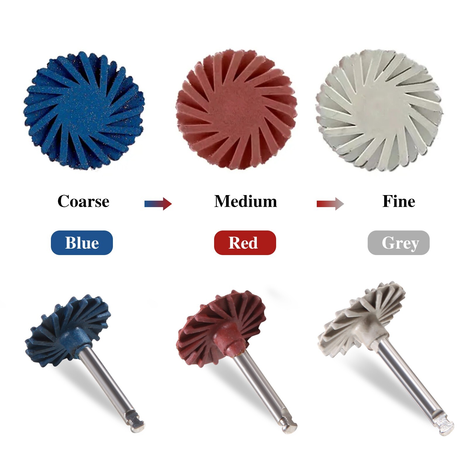 Dental Zirconia Diamond Grinding Polishing Kit RA Polisher for Contra Angle