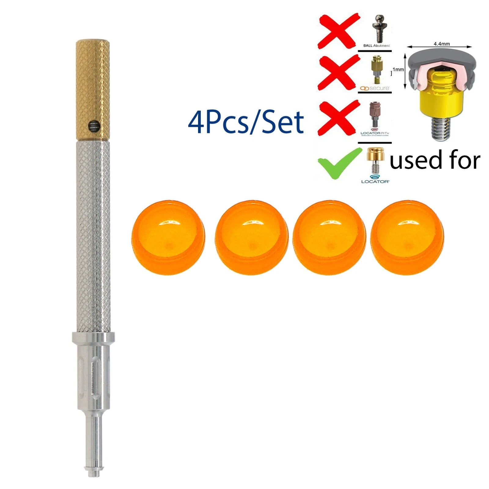 US Locator Core Tool & Overdenture Retention Caps Kit