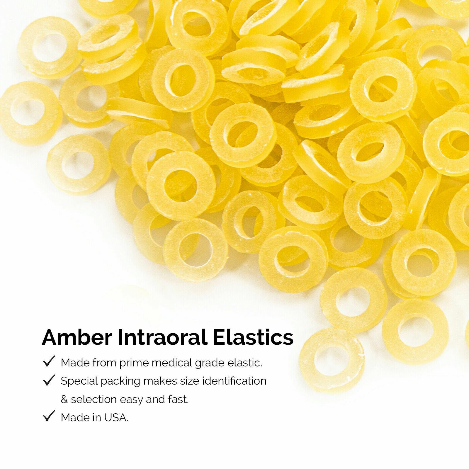 100Pcs/Bag JMU Dental Orthodontic Intra Oral Elastic Latex Rubber Bands 13 Sizes