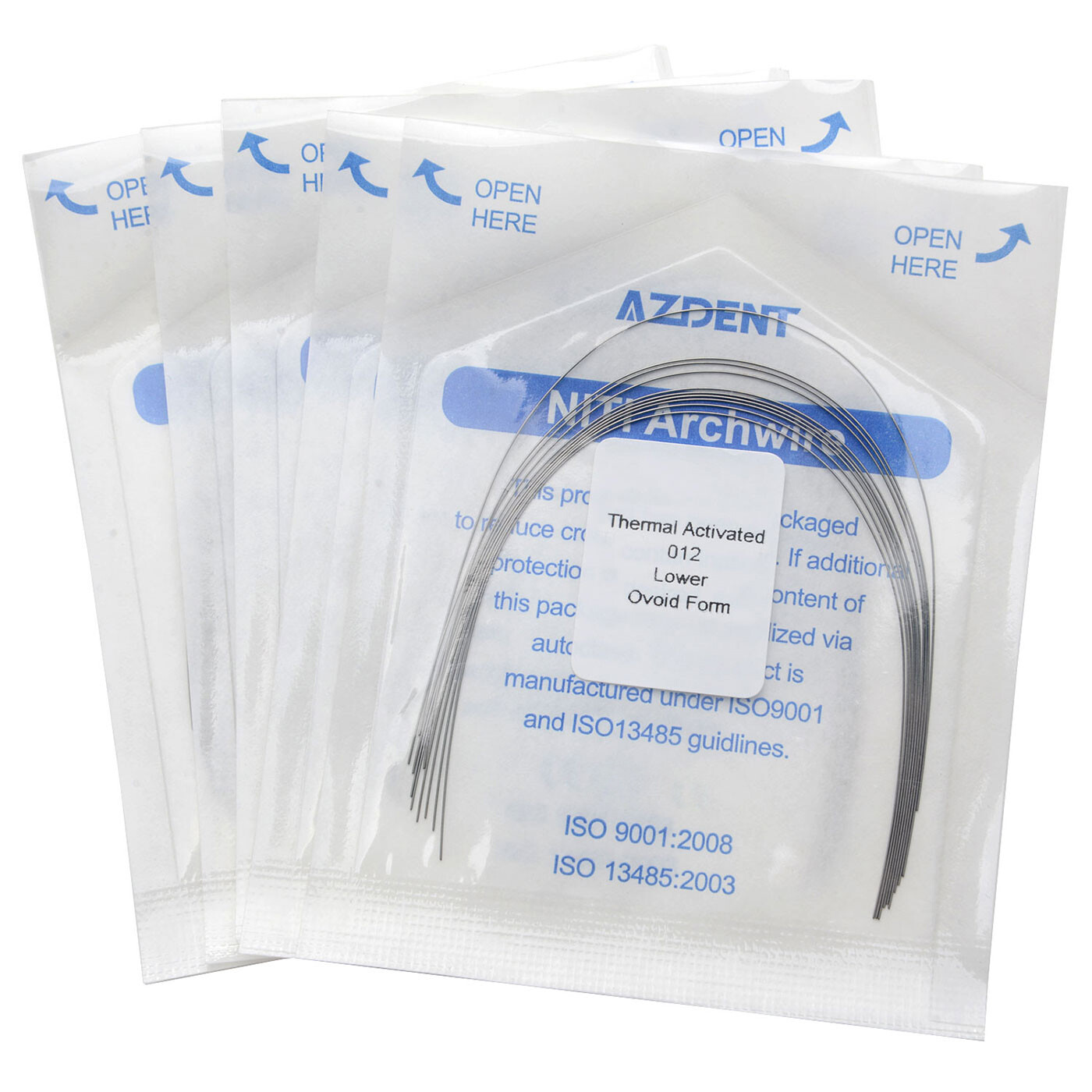 Dental Ortho Super Elastic Niti Arch Wire Round Ovoid Form for Bracket Braces CE