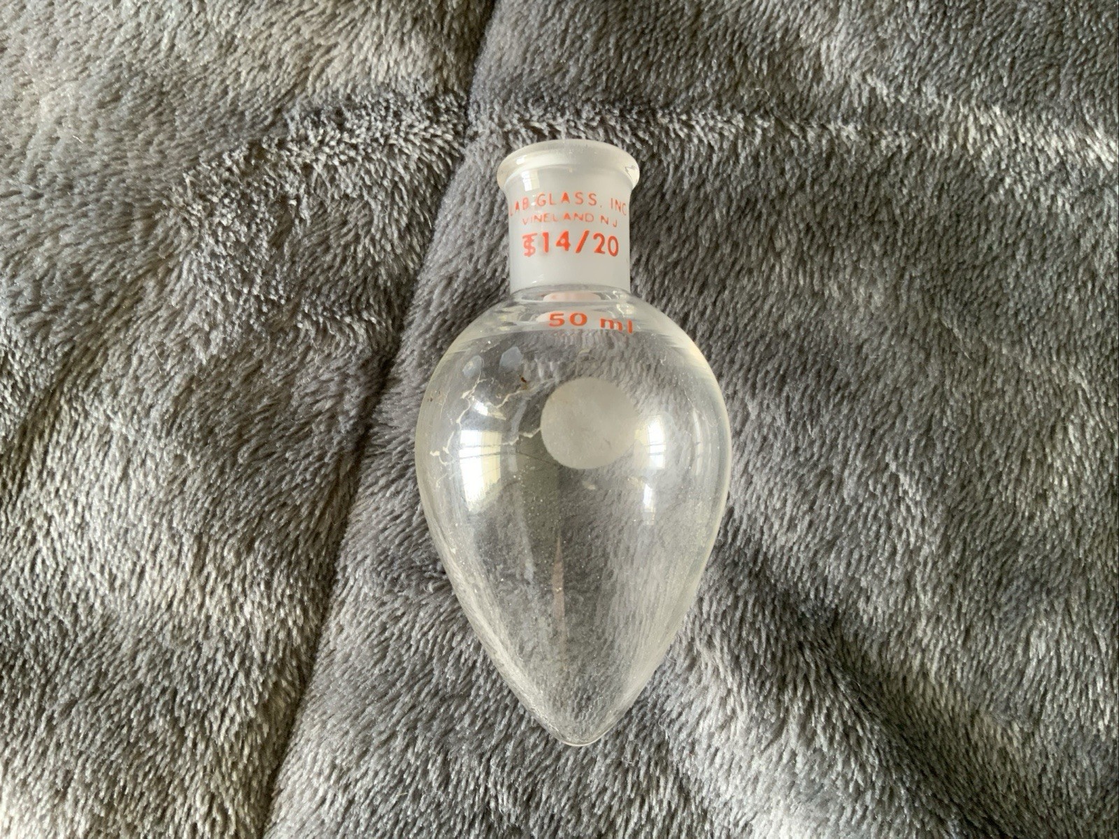 50 ML PEAR SHAPED FLASK 14/20 LAB GLASS