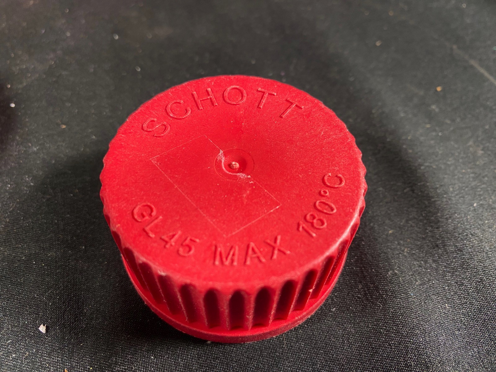 SCHOTT DURAN PBT PFTE Red High Temperature GL 45 Screw Cap 292402807 (10/Pack)