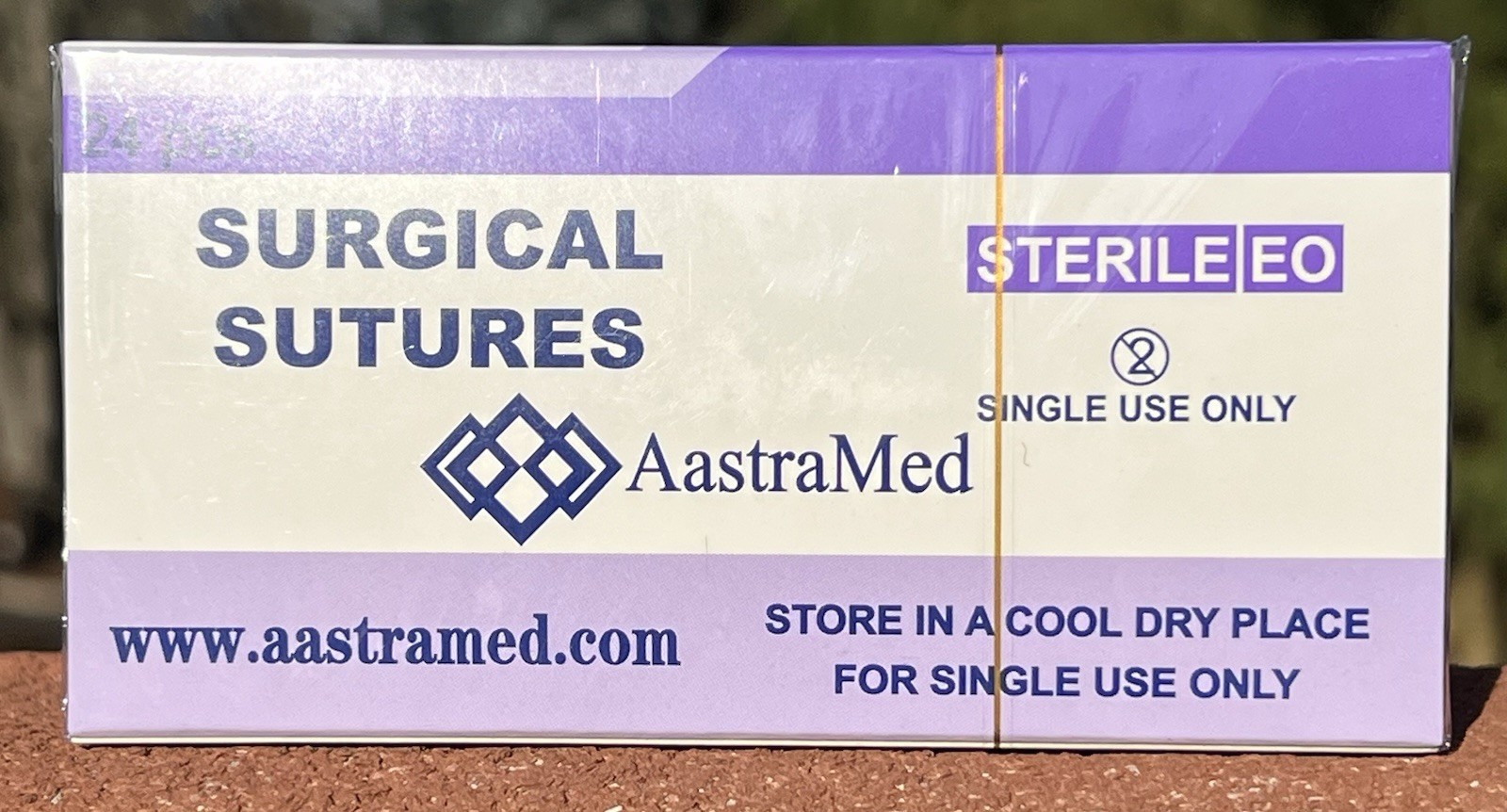 0/0 PGA Suture, 72ct (3 Boxes) Polyglycolic Acid, Veterinary Dental, R-cut 36mm