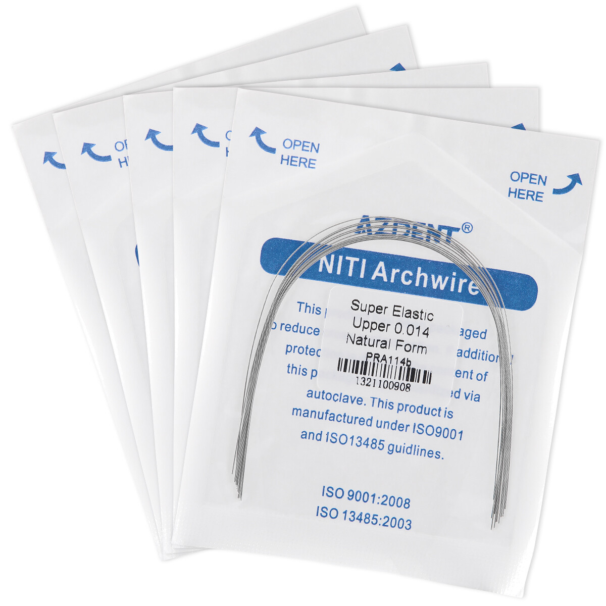 AZDENT Dental Orthodontic Niti Arch Wire Super Elastic Natural Nature Form Round