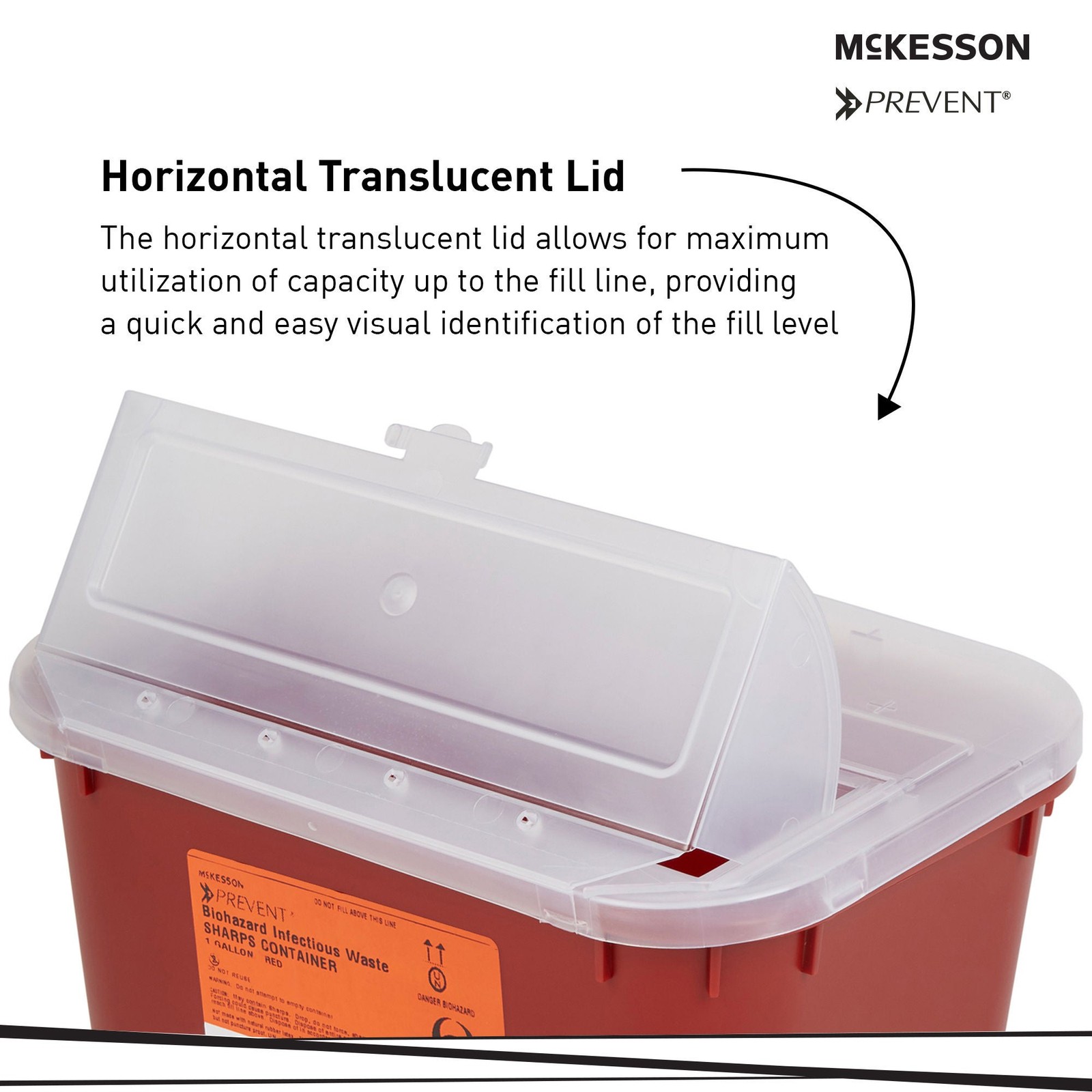 McKesson Sharps Container 1 gal. Horizontal Entry