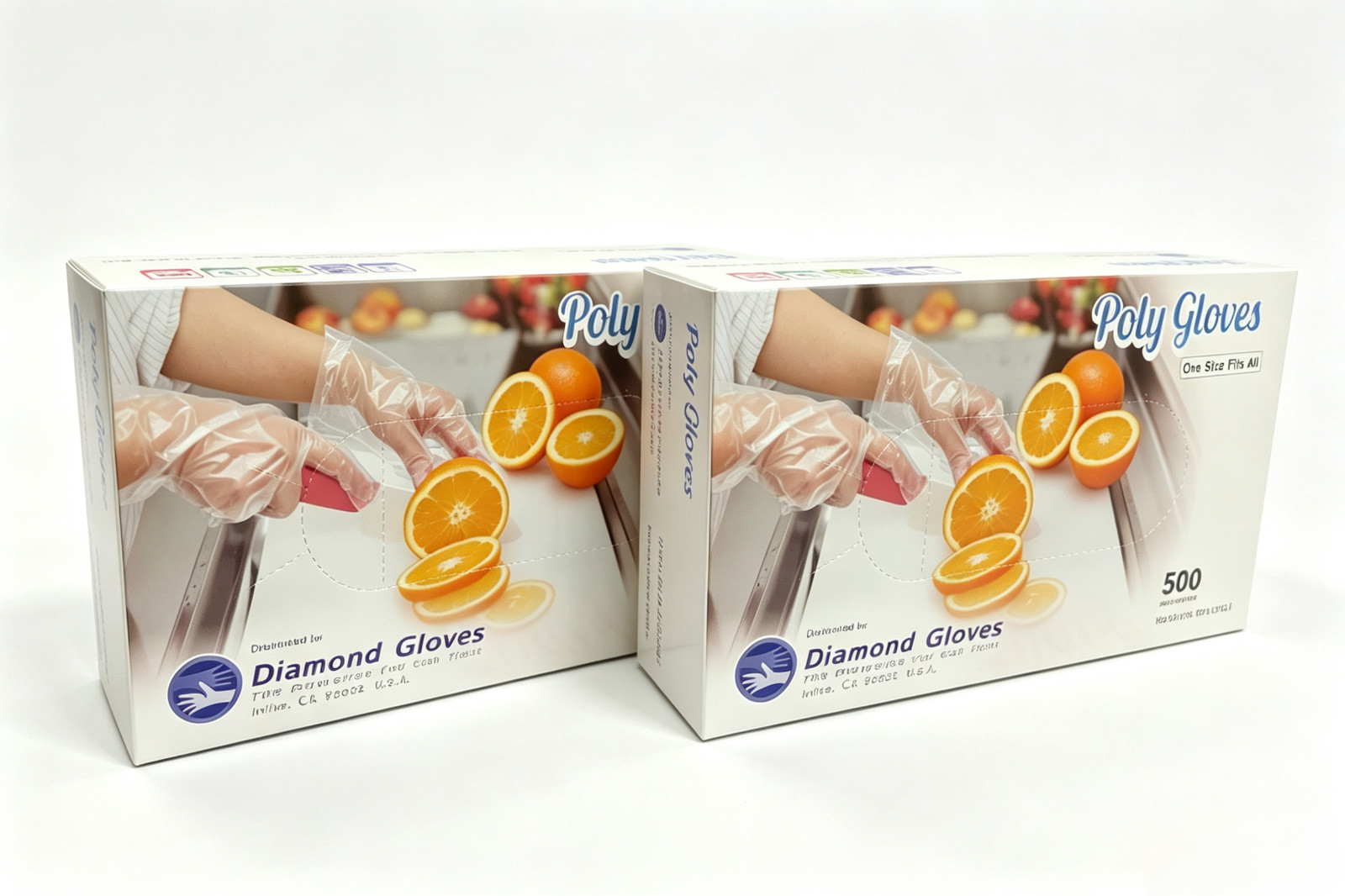1000pcs Disposable Poly Gloves Food Service Clear One Size PE Gloves