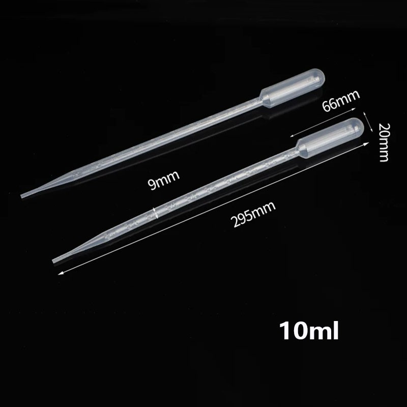 100Pcs 0.2/0.5/1/2/3/5/10ml Disposable Plastic Eye Dropper Lab Transfer Pipettes