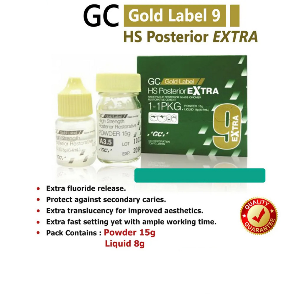 GC 9 Extra Posterior Restorative Large Pack Glass Ionomer Cement Same as Picture