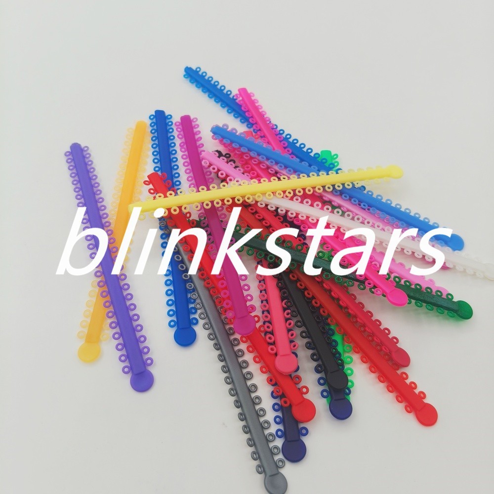 Dental Rubber Orthodontic Brackets Ligature Ties Elastic Rubber Bands 1000 Pcs