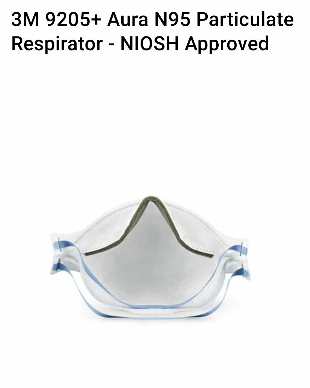 3M 9205+ AURA N95 NIOSH Approved Particulate Respirator Mask Face Masks USA MADE