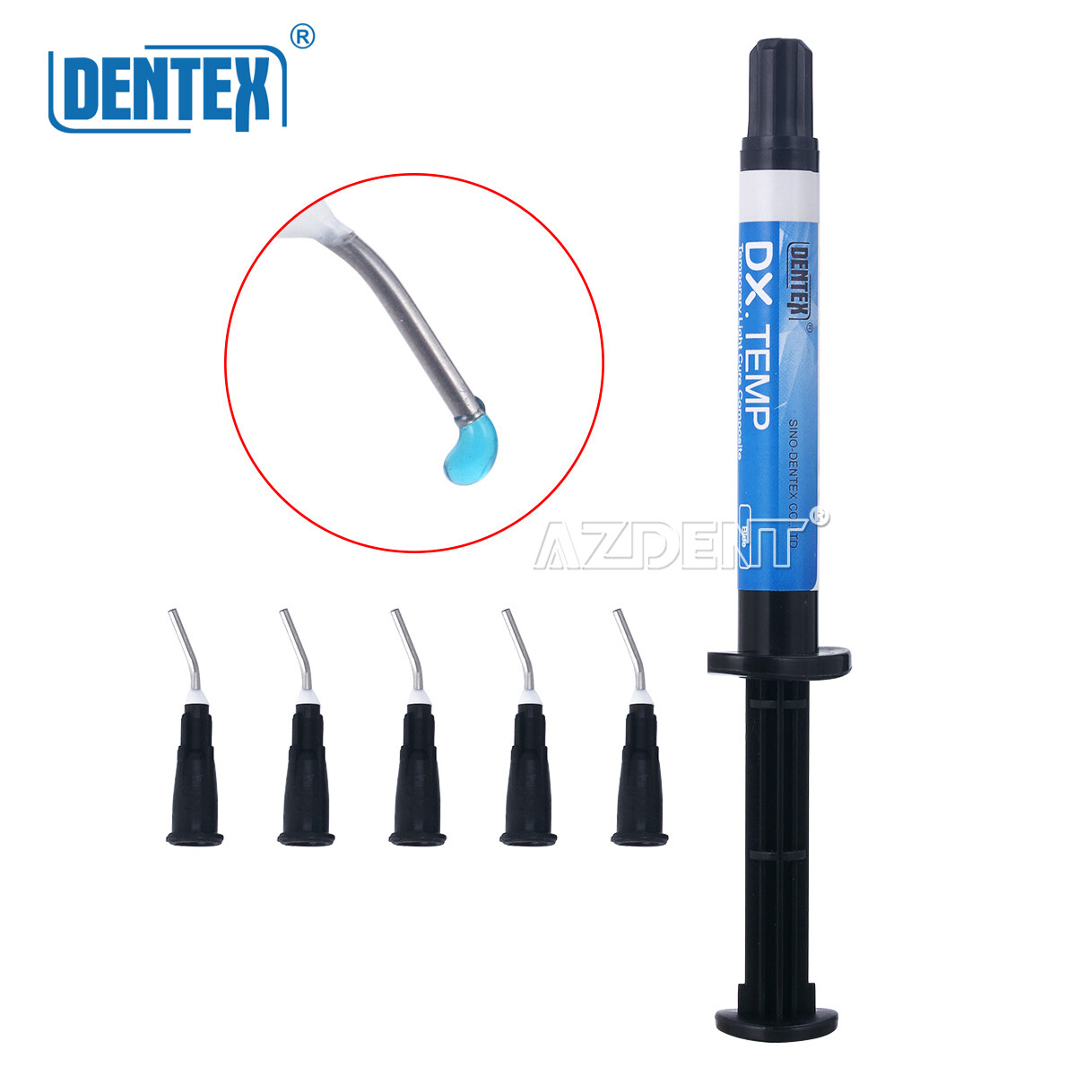 Dentex Dental Temporary Flowable Resin Prepare Filling Teeth Cavity Blue Color