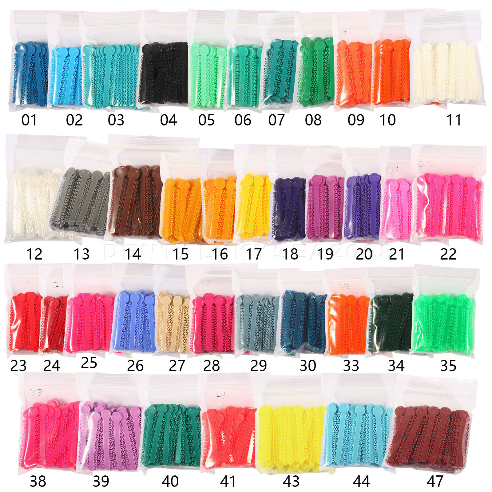Dental Orthodontic Ligature Ties Elastic Bands for Brackets / Niti Wire Rect