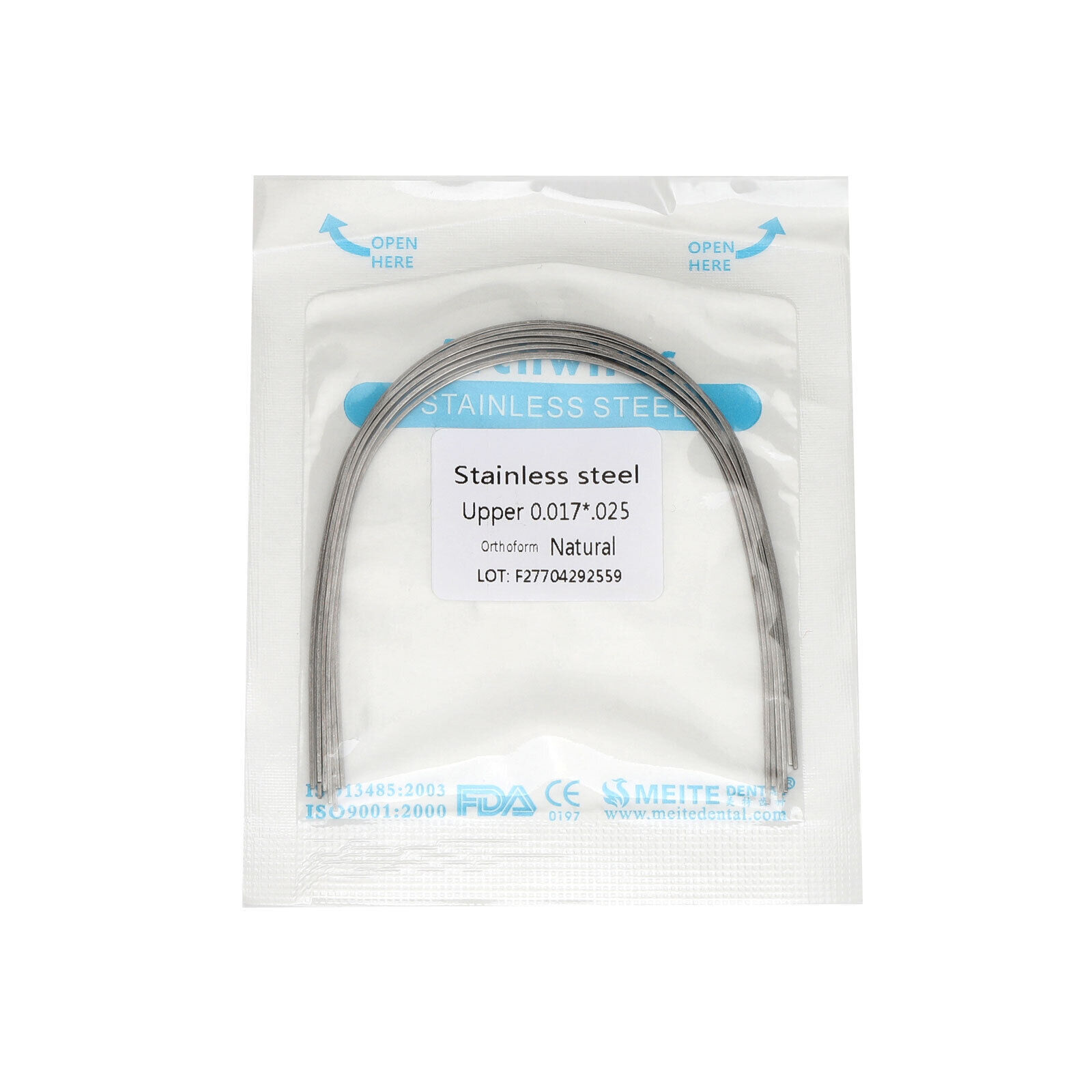 10 Pcs/pack Dental Orthodontic Stainless Steel Round/Rectangular Arch Wire Ovoid
