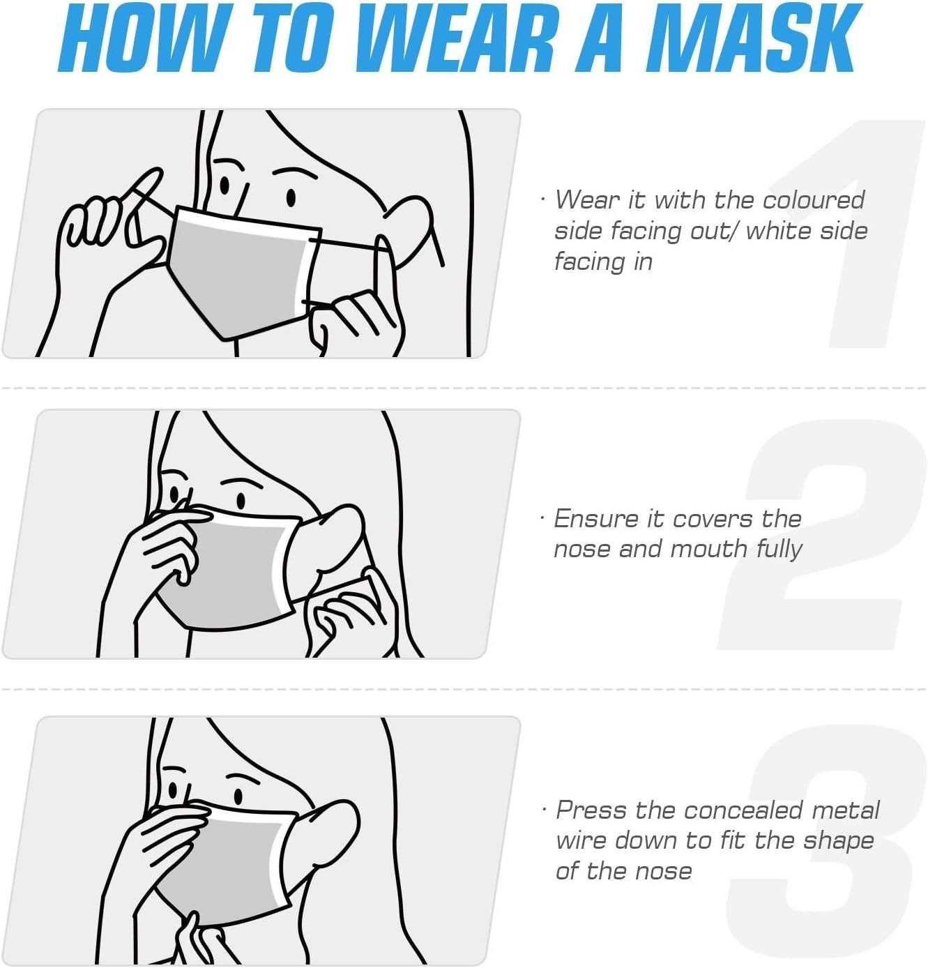 Pack of 50 Black 3-Ply Earloop Face Masks – Effective Pollution Protection