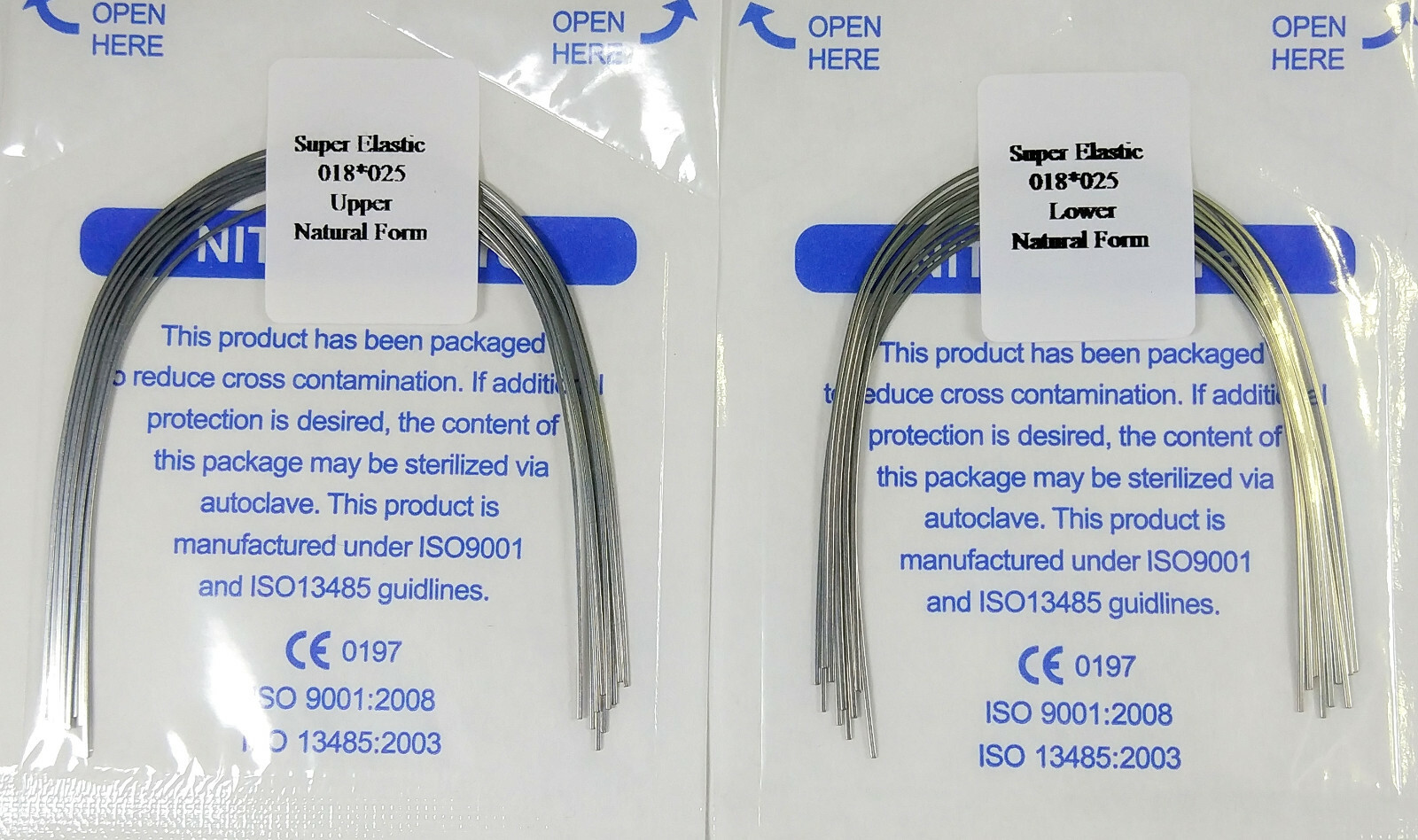 100Pcs Dental Orthodontic Niti Arch Wire Rectangular Round Natural Bracket Brace