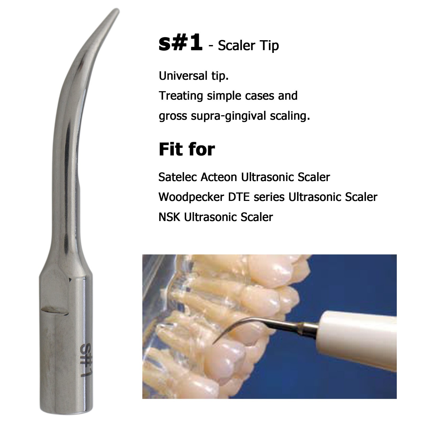 Satelec ACTEON P5 NEWTRON XS LED Handpiece Dental Ultrasonic Piezo Scaler Tips