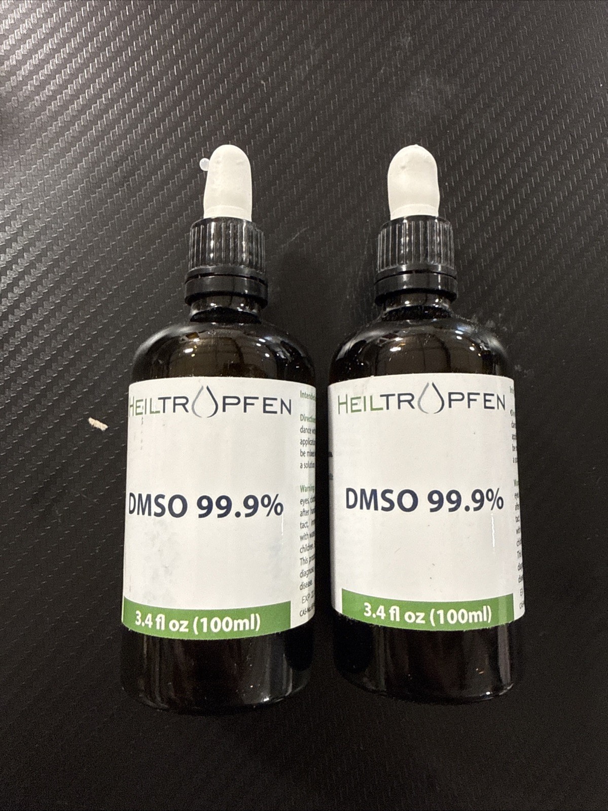 Heiltropfen DMSO 99.9% 3.4 Oz Dimethyl Sulfoxide Liquid 2 Pack