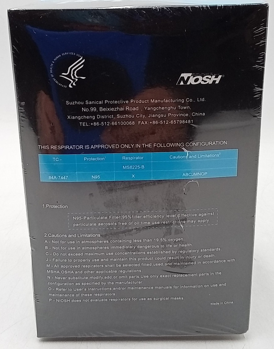 NIOSH Approved N95 Mask Particulate Respirators 30ct Face Masks Black Exp 6/29